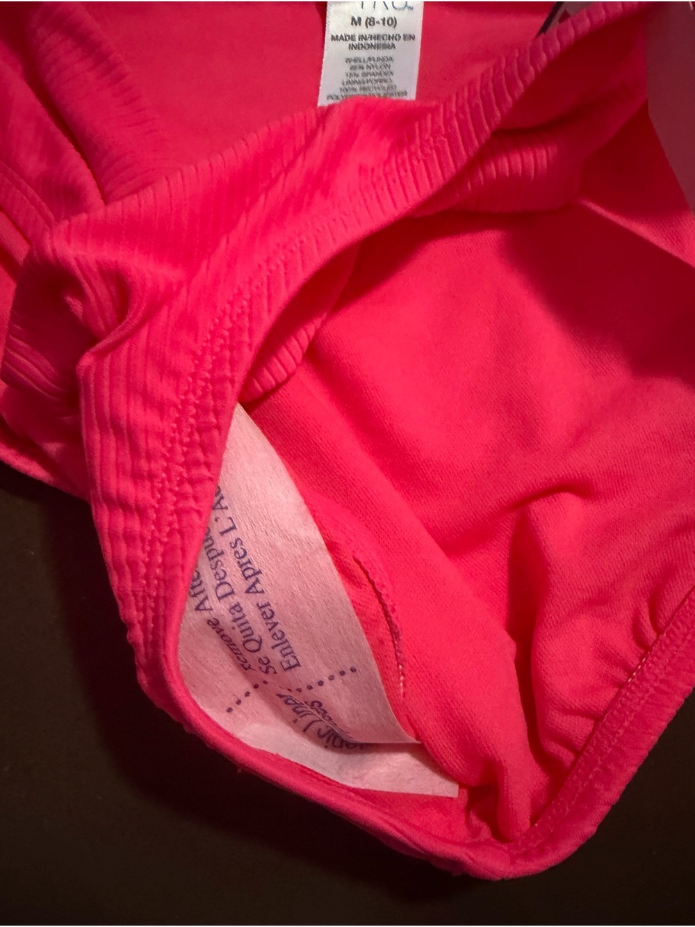 NWT. Time and Tru Pink Ribbed V-Front Bikini Bottom - Picture 5 of 5